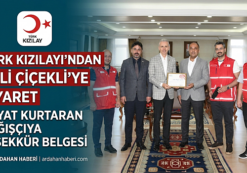 Türk Kızılayından Vali Çiçekli’ye ziyaret: Hayat kurtaran bağışçıya teşekkür belgesi