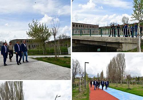 Vali Çiçek Ardahan’da yapımı süren Millet Bahçesi’nde incelemelerde bulundu
