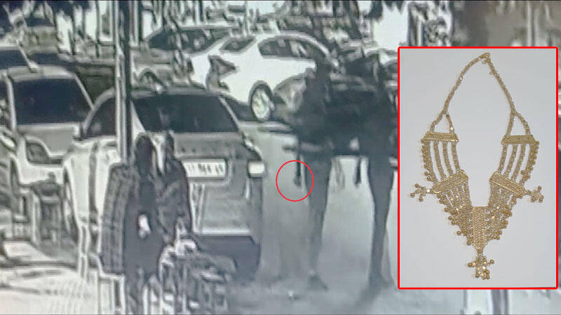 Yolda düşen 100 bin liralık kolye, 100 saatlik görüntü izlenerek bulundu