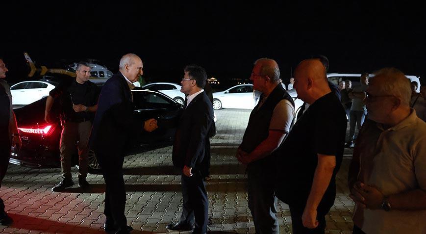 TBMM Başkanı Kurtulmuş Dardanos Yangın Yönetim Merkezi'ni ziyaret etti