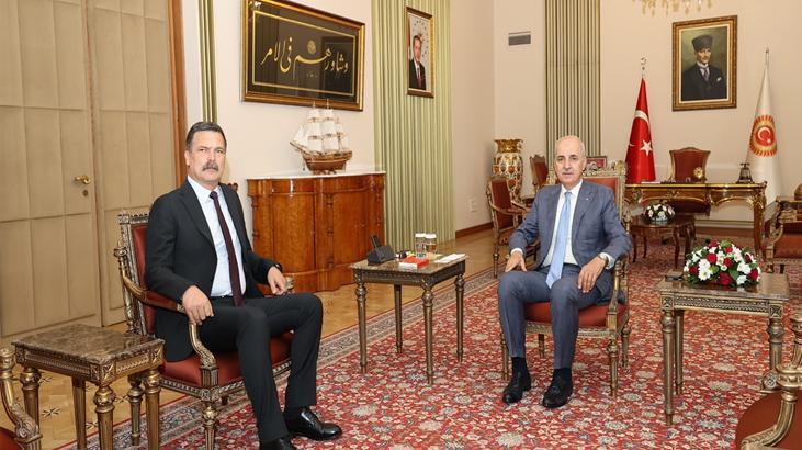 TBMM Başkanı Kurtulmuş, TİP Genel Başkanı Baş'ı kabul etti