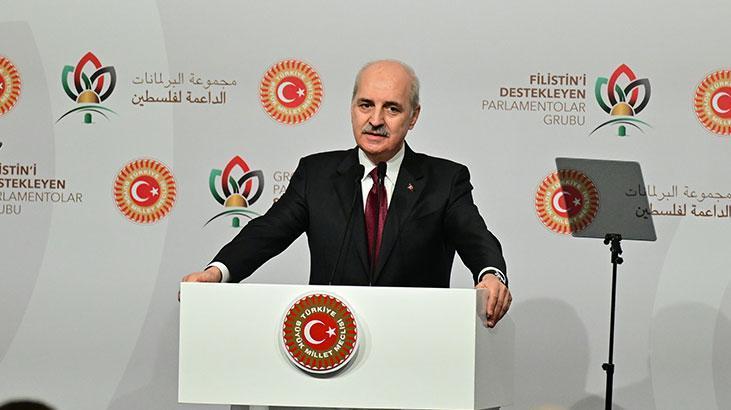 TBMM Başkanı Kurtulmuş'tan Filistin mesajı: Gazze kimsenin babasının malı değildir