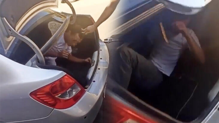 Yakaladıkları hırsızı otomobilin bagajına hapsettiler