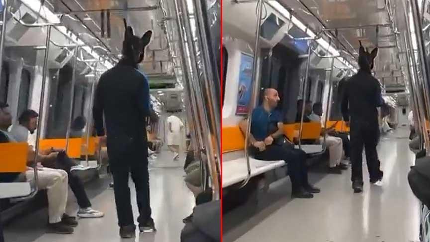 Yer: Sarıyer! Metroda tavşan kostümlü tüfekli genç gözaltına alındı